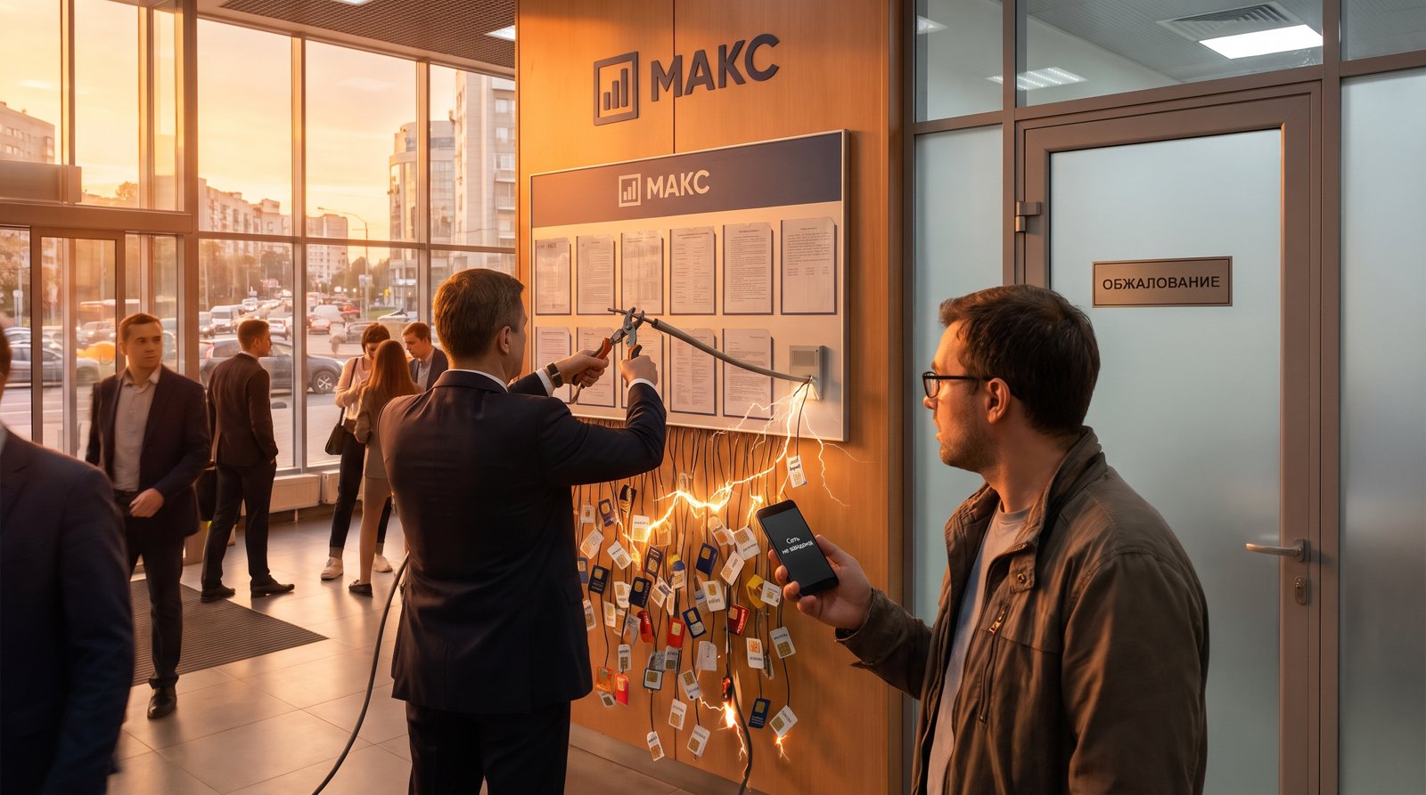 Блокировка всех сим-карт владельца после бана в МАКС